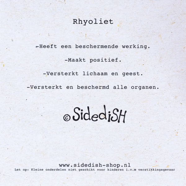 Edelsteen kaart Rhyoliet