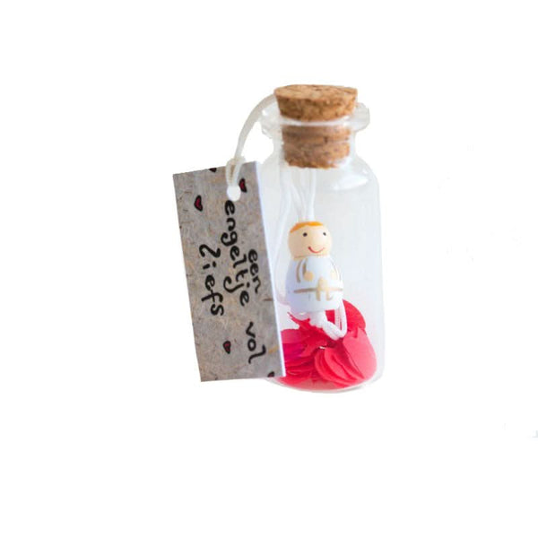 Geluksflesje engeltje vol liefde