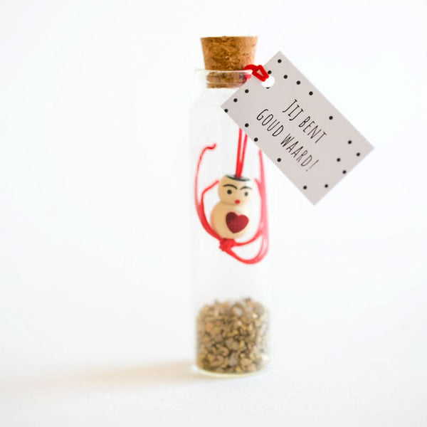 Flasche du bist Gold wert Maxi