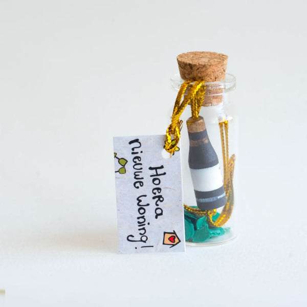 Geluksflesje nieuwe woning