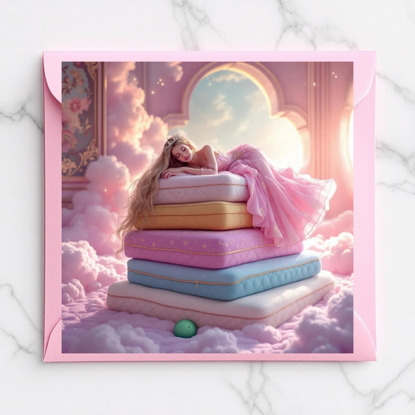 Sprookjeskaart prinses op de Erwt met verhaal