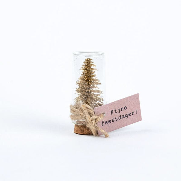 Bouteille de sapin de Noël dorée