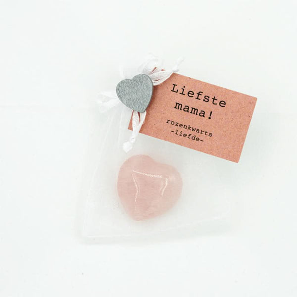 Herz Rosenquarz Mama