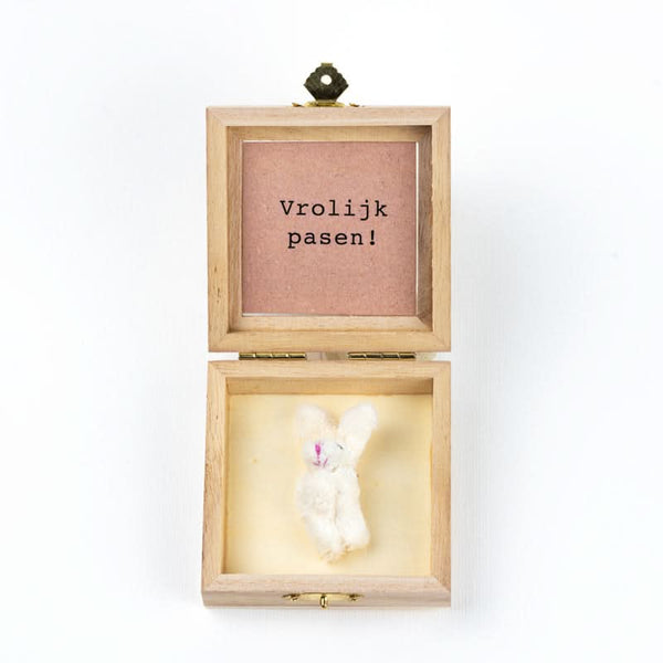 Kaninchen in der Kiste Frohe Ostern