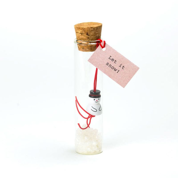 Bouteille porte-bonheur « Laissez-le neiger » 11 cm