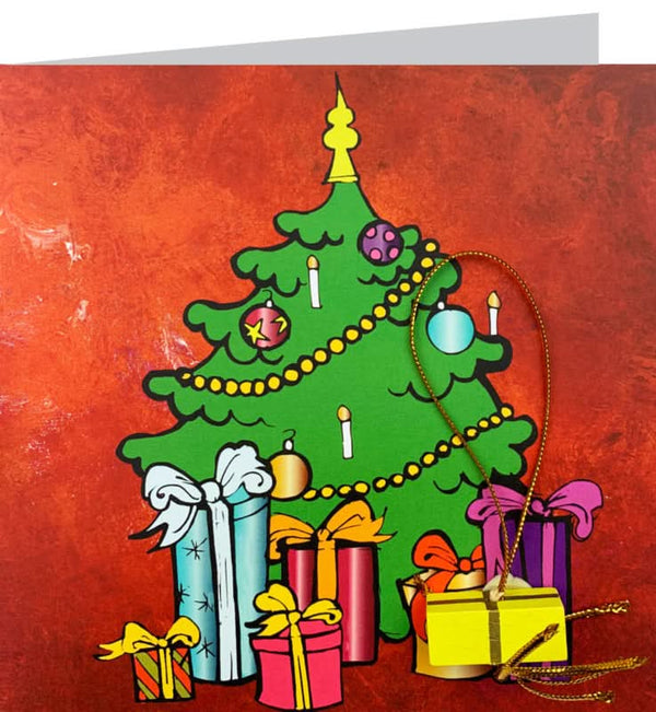 Carte de voeux couleur sapin de Noël