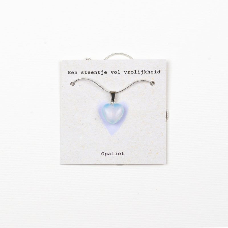 Steentje vol vrolijkheid ketting- Opaliet
