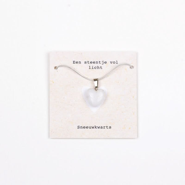 Collier en quartz neigeux