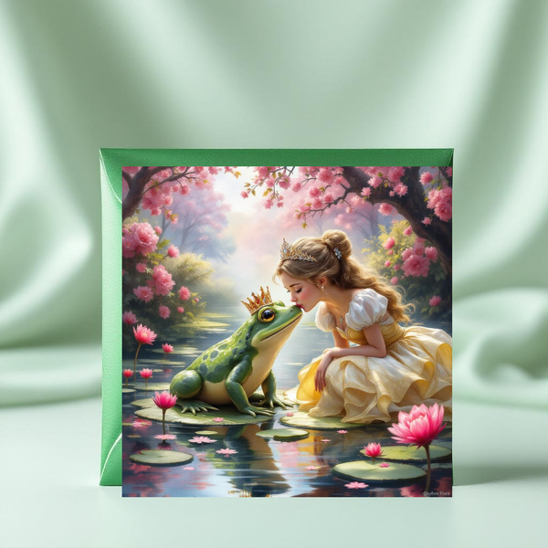 Sprookjeskaart de kikkerkoning met verhaal