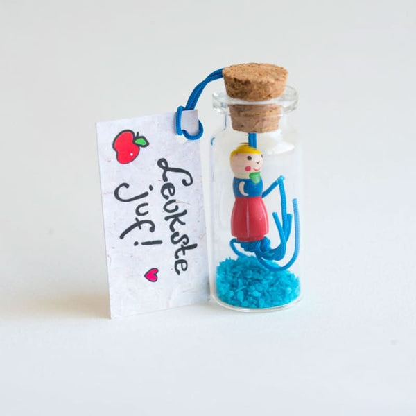 Geluksflesje leukste juf