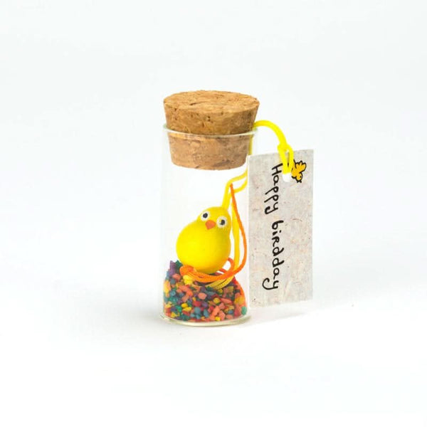 Flasche 6 cm Happy Birdday