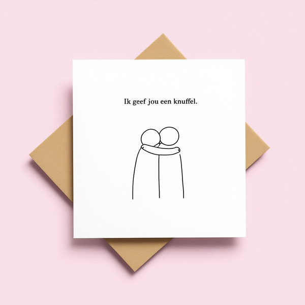Wenskaart ik geef jou een knuffel