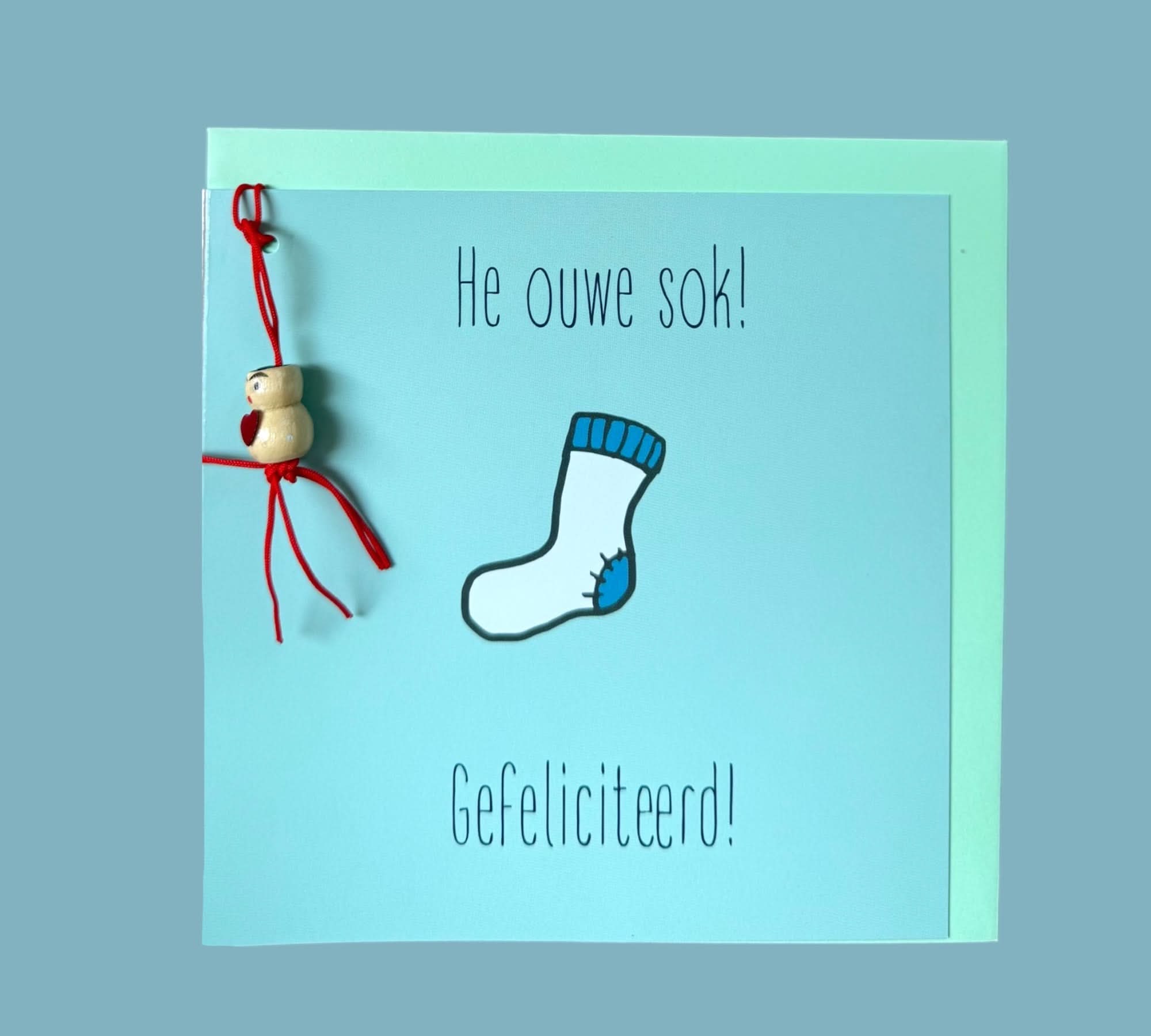 Wenskaart ouwe sok