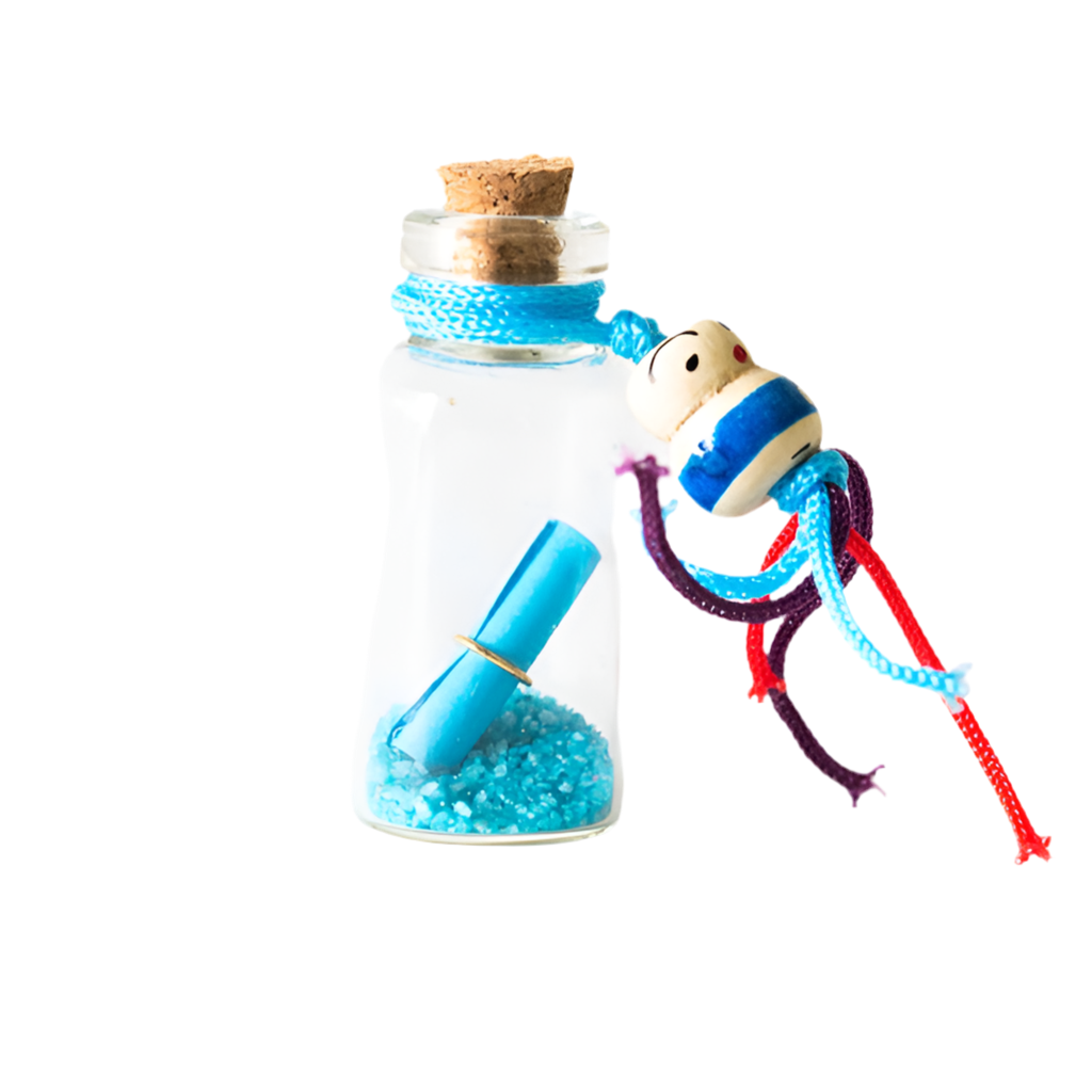 Wensflesje blauw