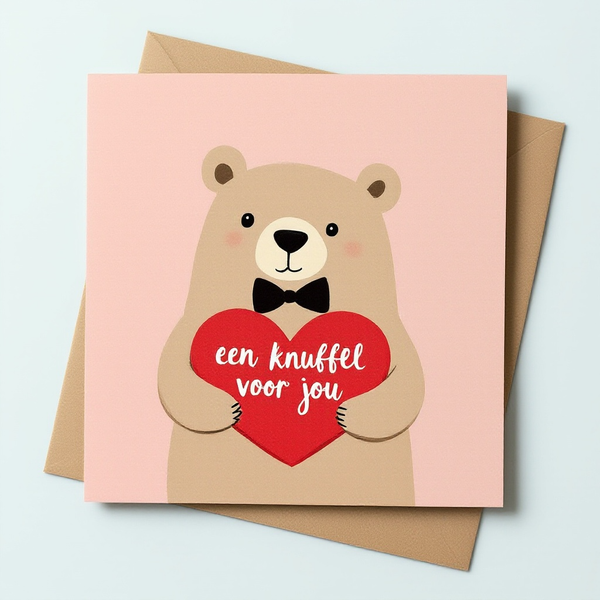 Een knuffel voor jou kaart