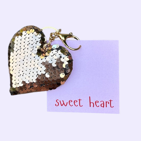 Glitterhart sweet heart sleutelhanger