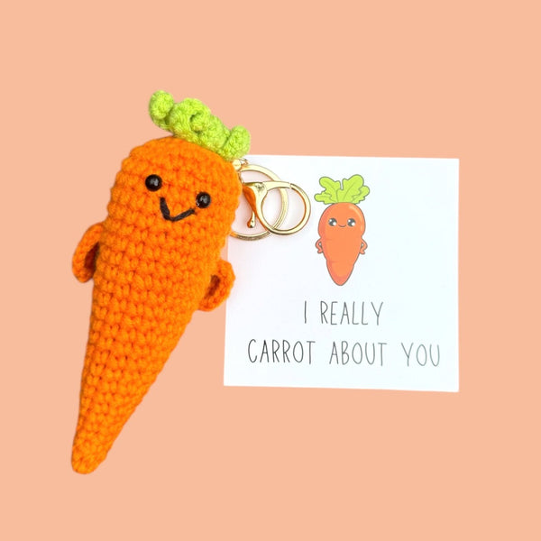 Sleutelhanger gehaakt carrot