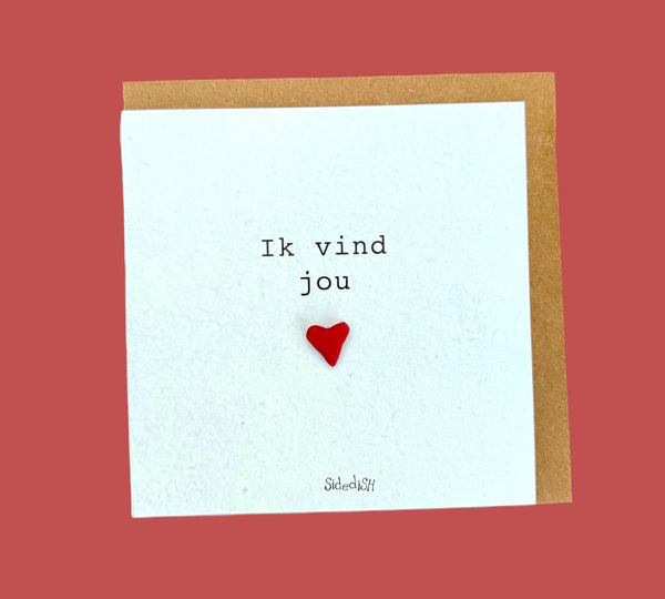 Wenskaart hart ik vind jou lief