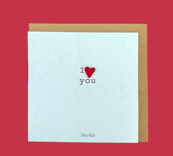 Wenskaart hart I love you