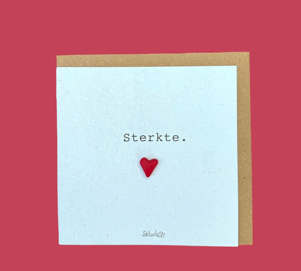 Wenskaart hart sterkte