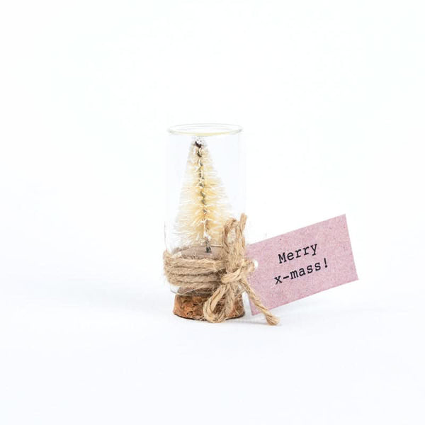 Bouteille de sapin de Noël blanche