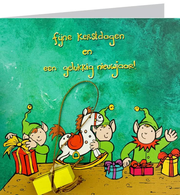 Carte de vœux des elfes de Noël