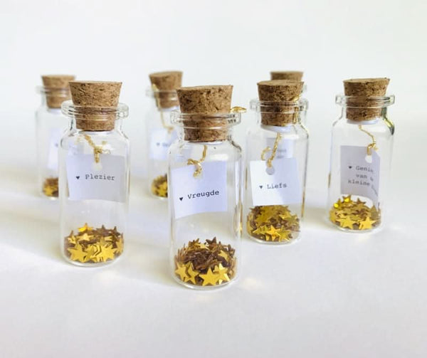 Lettres en bouteille pensant à toi