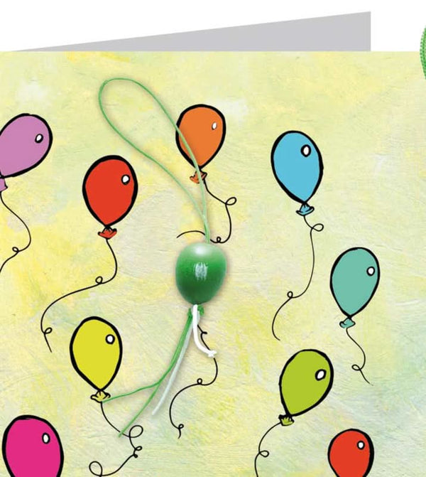 Carte porte-bonheur : Ballons