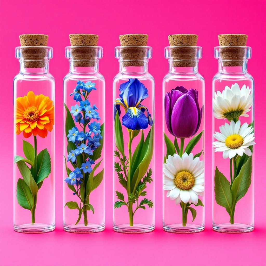 Bloemen flesjes