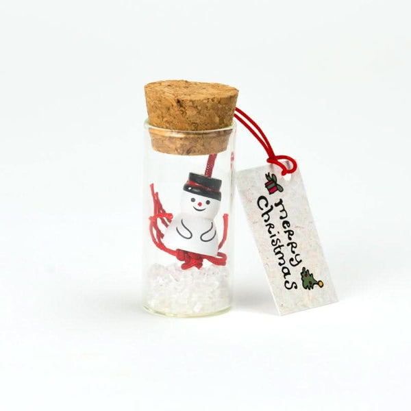Flasche Weihnachten Schneemann