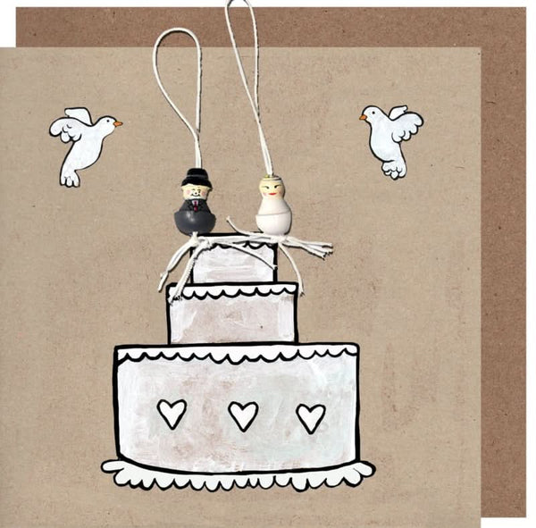 Carte de vœux de mariage Kraft