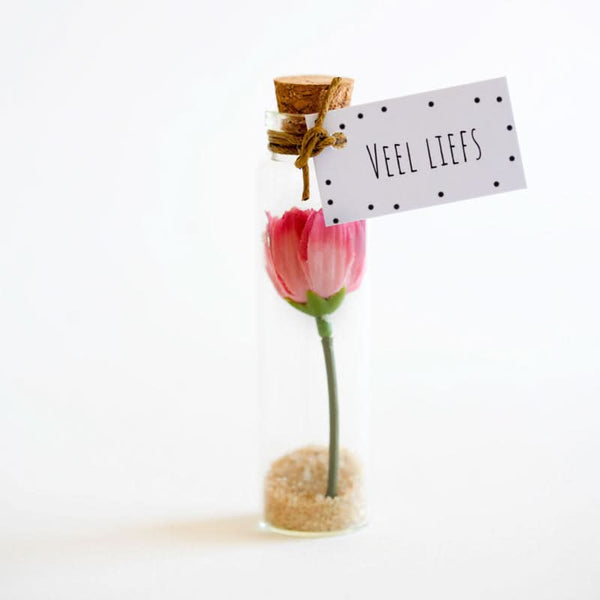 Blumenflasche viel Liebe