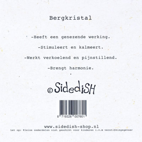 Edelsteen kaart Bergkristal