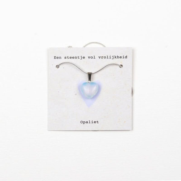 Steentje vol vrolijkheid ketting- Opaliet