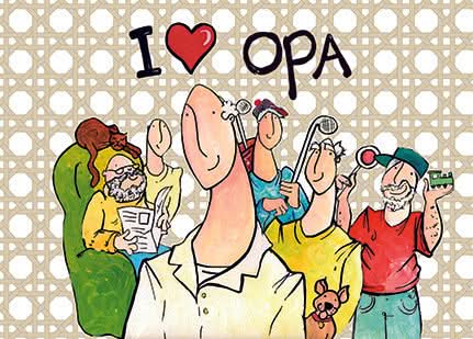Opa Postkarte