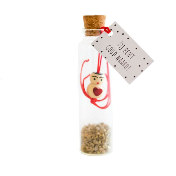 Flasche du bist Gold wert Maxi