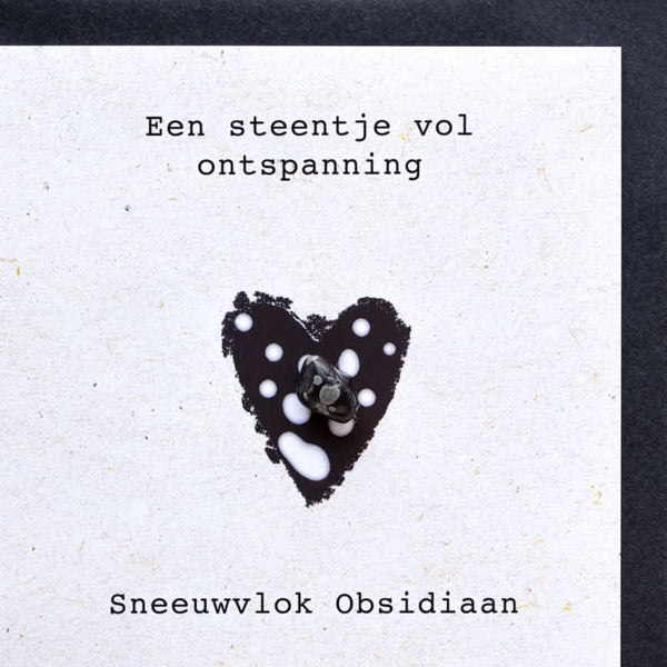 Edelsteen kaart Sneeuwvlok Obsidiaan