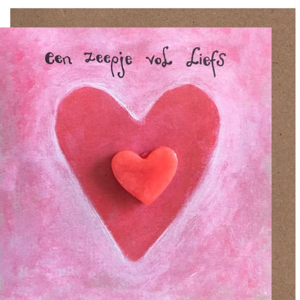 Carte de savon pleine d'amour