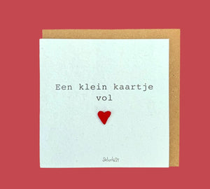 Wenskaart hart klein kaartje vol liefde