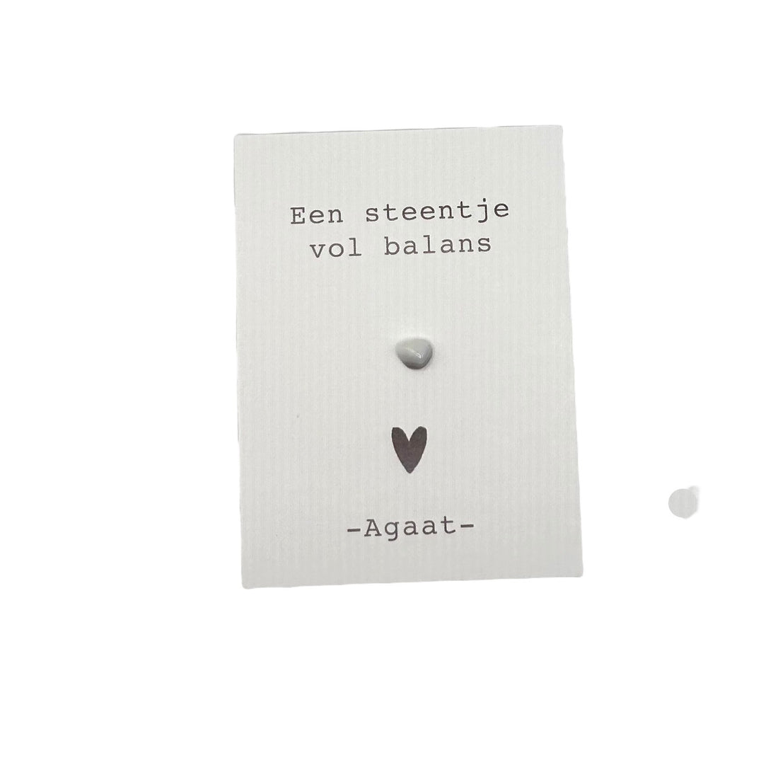 edelsteen cadeau kaartje Agaat