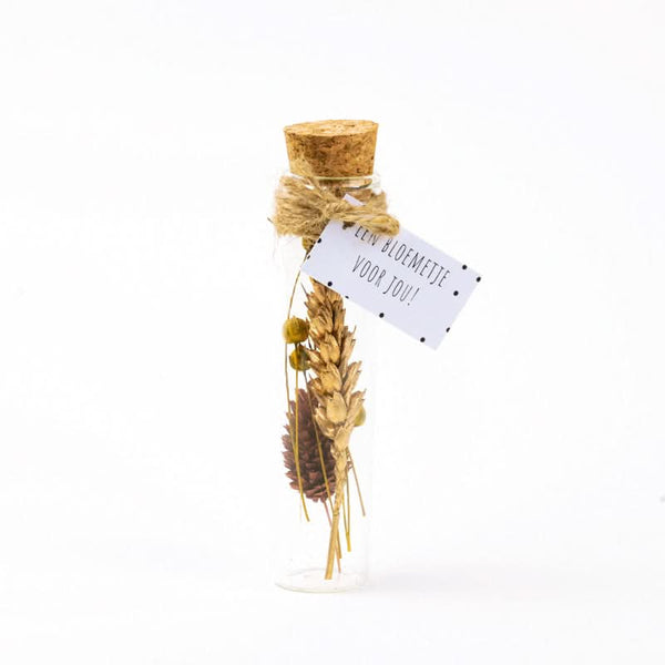 Droogbloem boeket goud 11cm