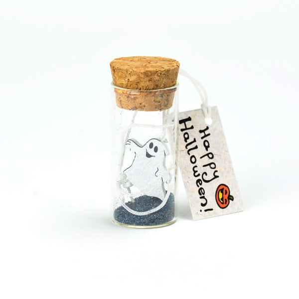 Glücksflasche Happy Halloween Geist 6cm