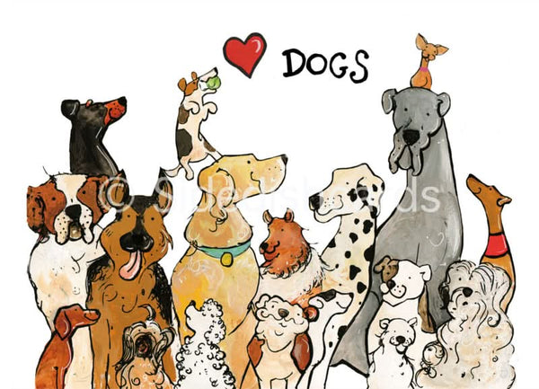 Carte postale de chiens