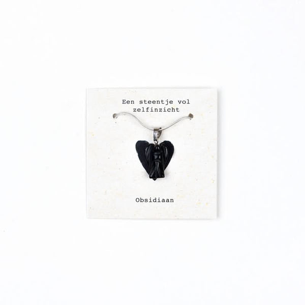 Engel ketting Obsidiaan