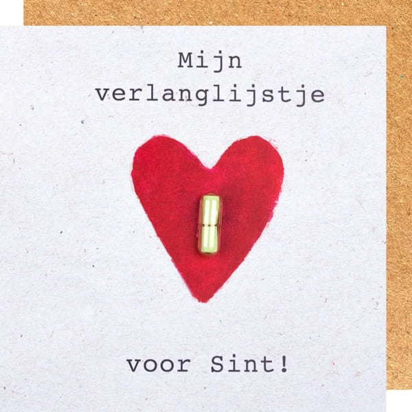 Grußkarte meine Wunschliste für den Nikolaus